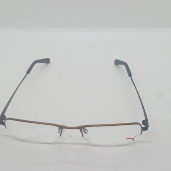 NWT MEN'S PUMA EYEGLASS FRAMES PU15392 BRONZE BLACK - Picture 3 of 4